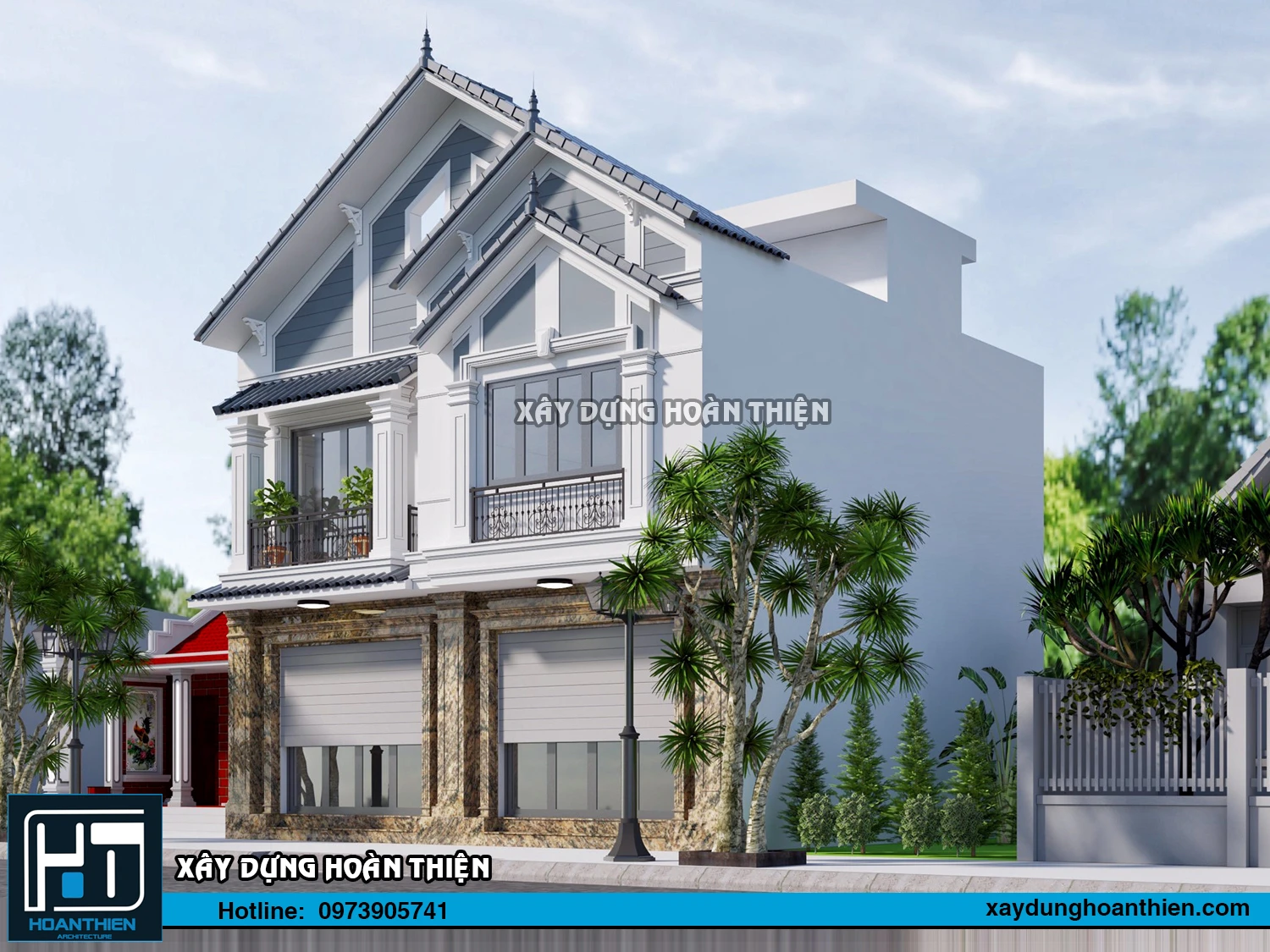Mẫu thiết kế biệt thự tân cổ điển 3 tầng diện tích 9,5x9m tại Vĩnh Bảo, Hải Phòng Mẫu thiết kế biệt thự tân cổ điển 3 tầng diện tích 9,5x9m tại Vĩnh Bảo, Hải Phòng