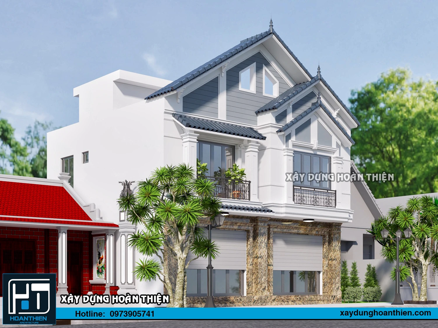 Mẫu thiết kế biệt thự tân cổ điển 3 tầng diện tích 9,5x9m tại Vĩnh Bảo, Hải Phòng Mẫu thiết kế biệt thự tân cổ điển 3 tầng diện tích 9,5x9m tại Vĩnh Bảo, Hải Phòng