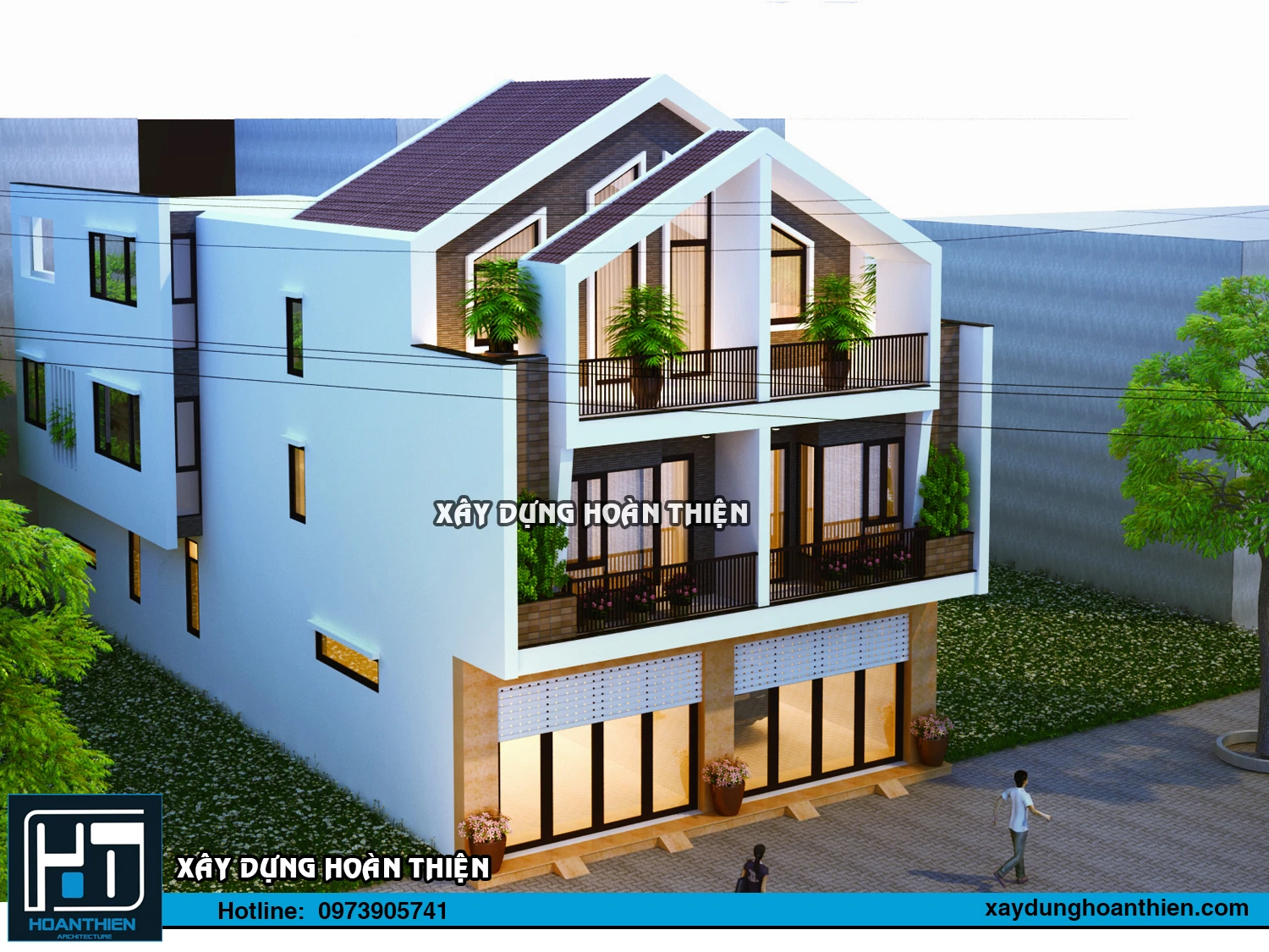 Thiết kế nhà ống 3 tầng hiện đại diện tích 5x20m tại Hải Phòng Thiết kế nhà ống 3 tầng hiện đại diện tích 5x20m tại Hải Phòng