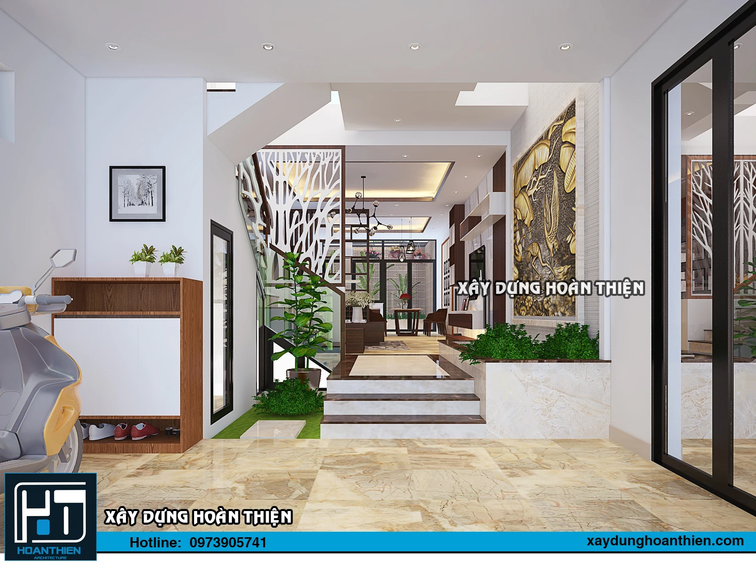 Thiết kế nhà ống 3 tầng hiện đại diện tích 5x20m tại Hải Phòng Thiết kế nhà ống 3 tầng hiện đại diện tích 5x20m tại Hải Phòng
