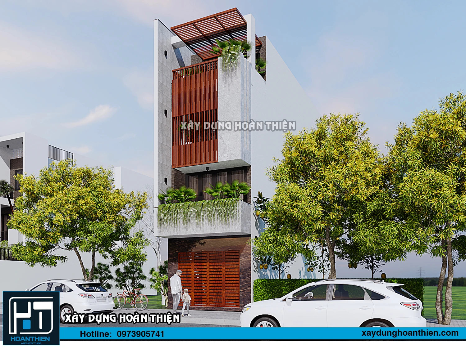 Mẫu nhà ống hiện đại 4,5 tầng diện tích 4,5x20m Mẫu nhà ống hiện đại 4,5 tầng diện tích 4,5x20m