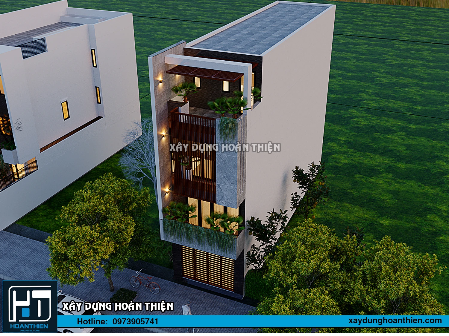 Mẫu nhà ống hiện đại 4,5 tầng diện tích 4,5x20m Mẫu nhà ống hiện đại 4,5 tầng diện tích 4,5x20m