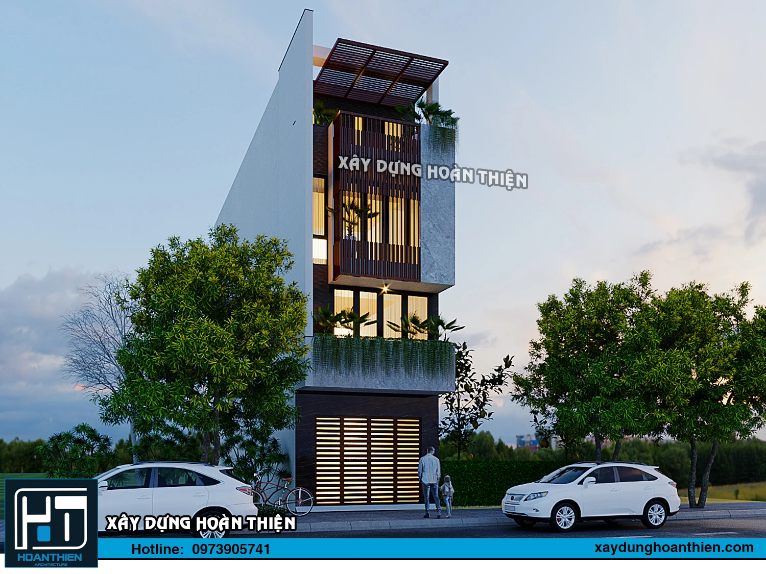 Mẫu nhà ống hiện đại 4,5 tầng diện tích 4,5x20m Mẫu nhà ống hiện đại 4,5 tầng diện tích 4,5x20m