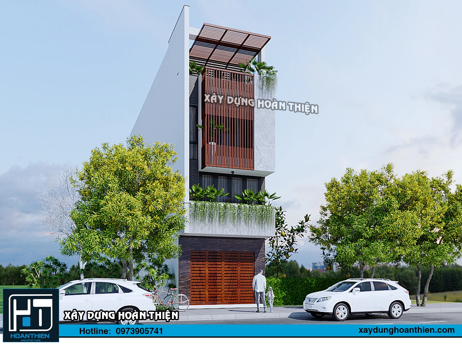 Mẫu nhà ống hiện đại 4,5 tầng diện tích 4,5x20m Mẫu nhà ống hiện đại 4,5 tầng diện tích 4,5x20m