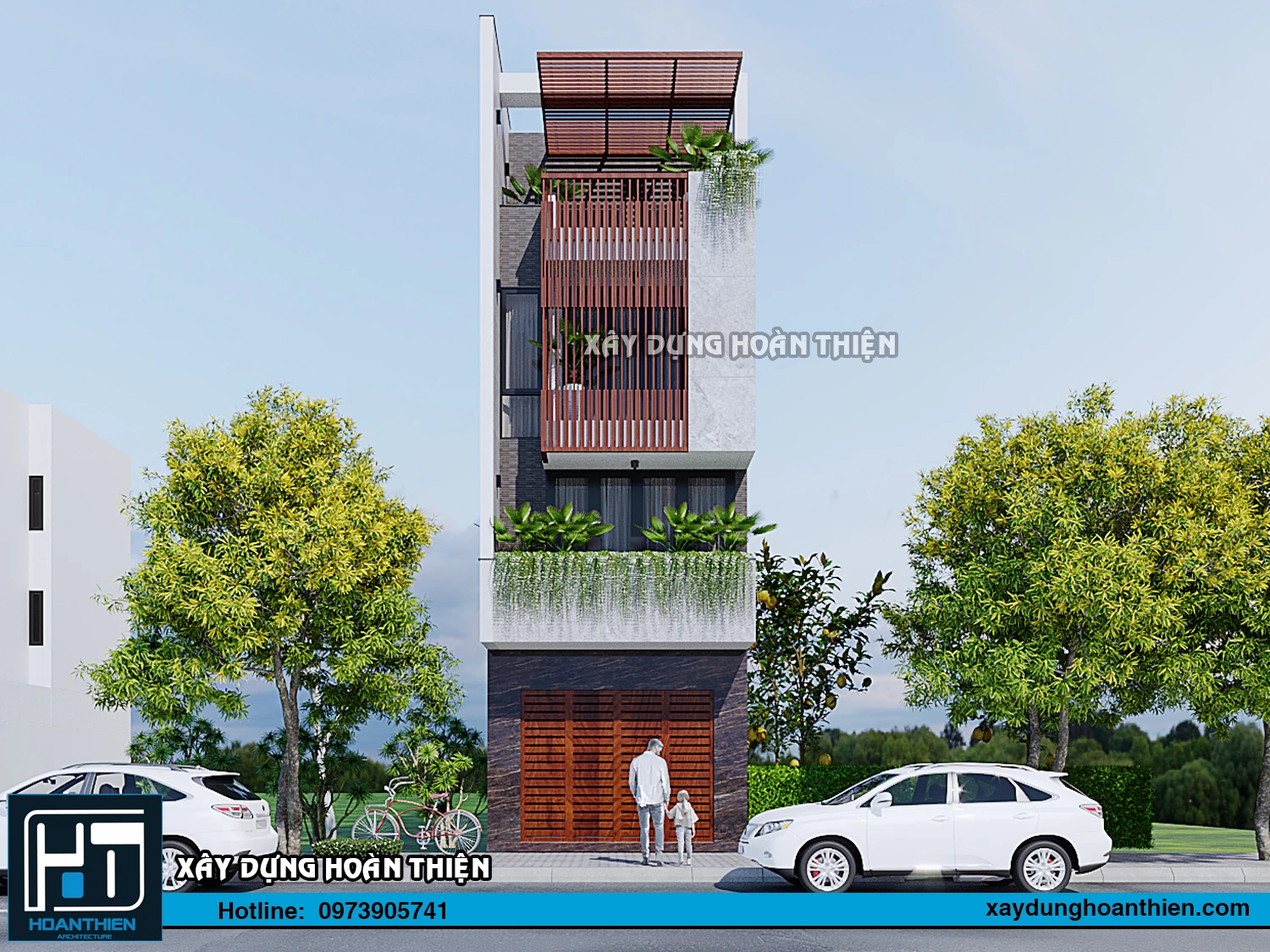 Mẫu nhà ống hiện đại 4,5 tầng diện tích 4,5x20m Mẫu nhà ống hiện đại 4,5 tầng diện tích 4,5x20m