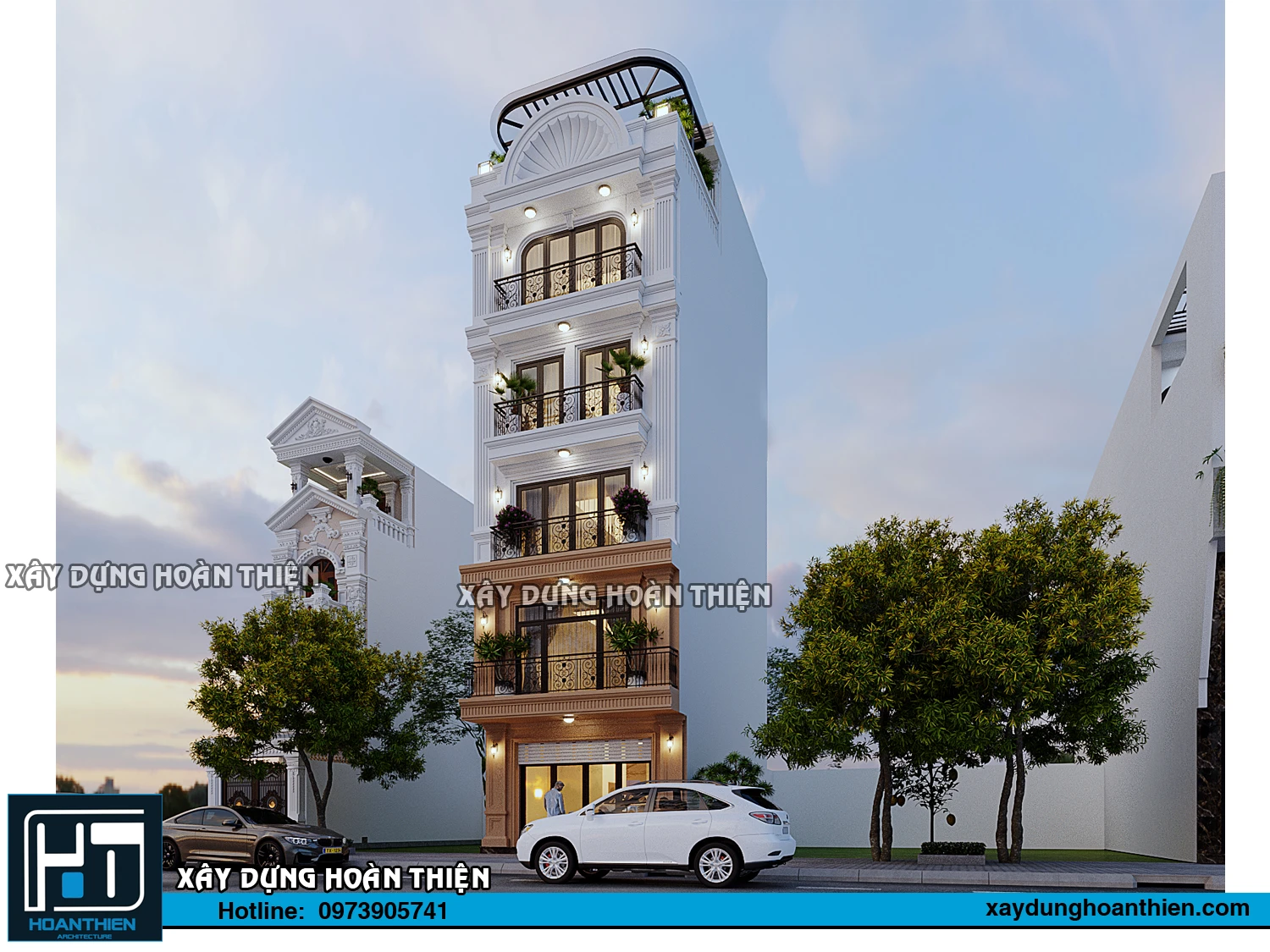 Mẫu nhà ống tân cổ điển 6 tầng mặt tiền 6m tại Hải Phòng Mẫu nhà ống tân cổ điển 6 tầng mặt tiền 6m tại Hải Phòng