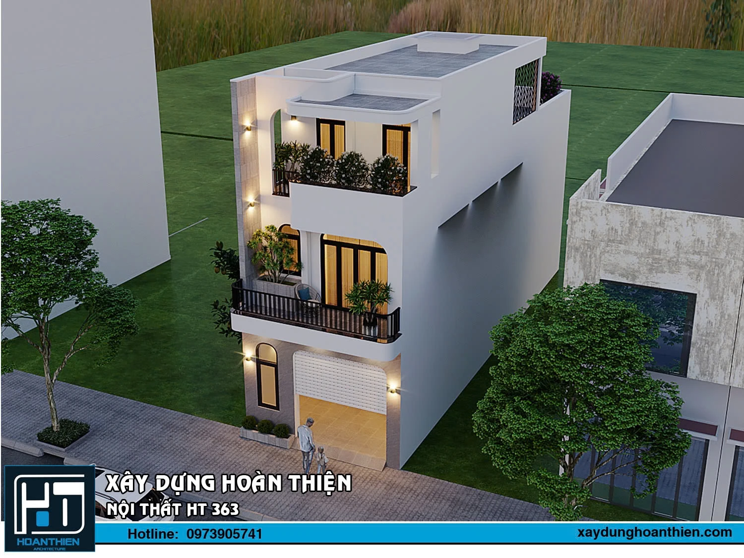 Thiết kế nhà ông 3 tầng hiện đại sang trọng đẳng cấp tại Hải Phòng