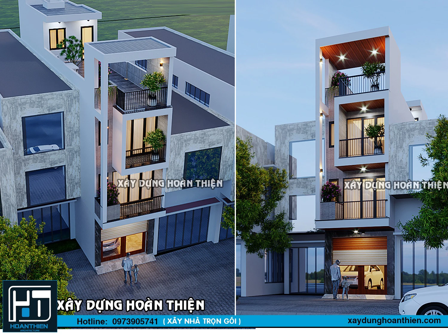 Mẫu nhà ống 4 tầng hiện đại diện tích 4x15m