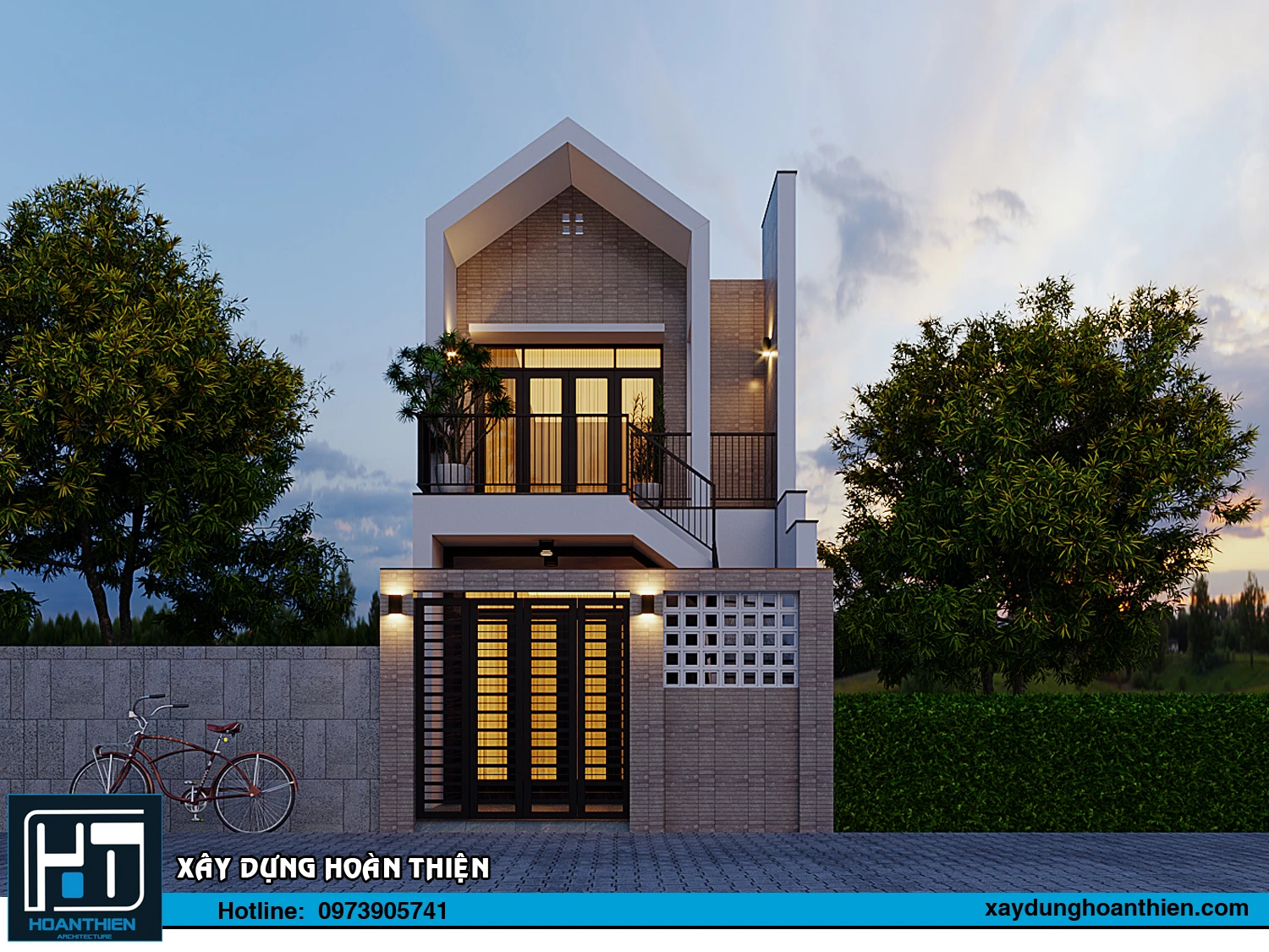 Mẫu nhà ống hiện đại 2 tầng 70m2 tại Hải Phòng