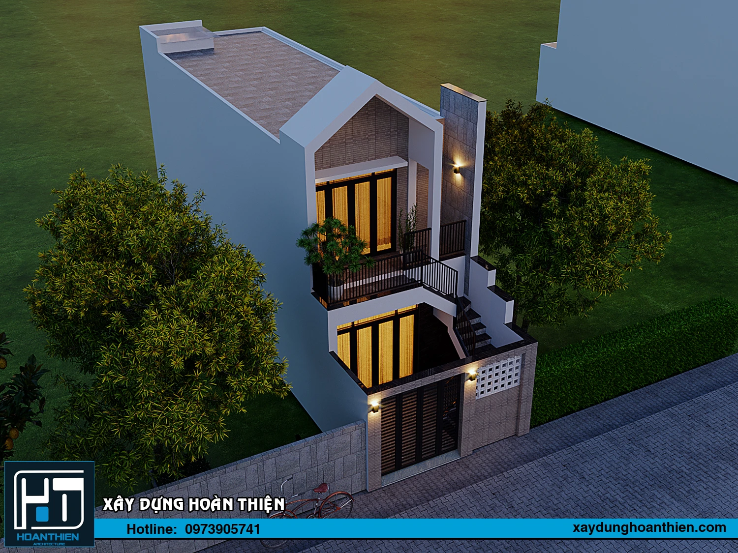 Mẫu nhà ống hiện đại 2 tầng 70m2 tại Hải Phòng
