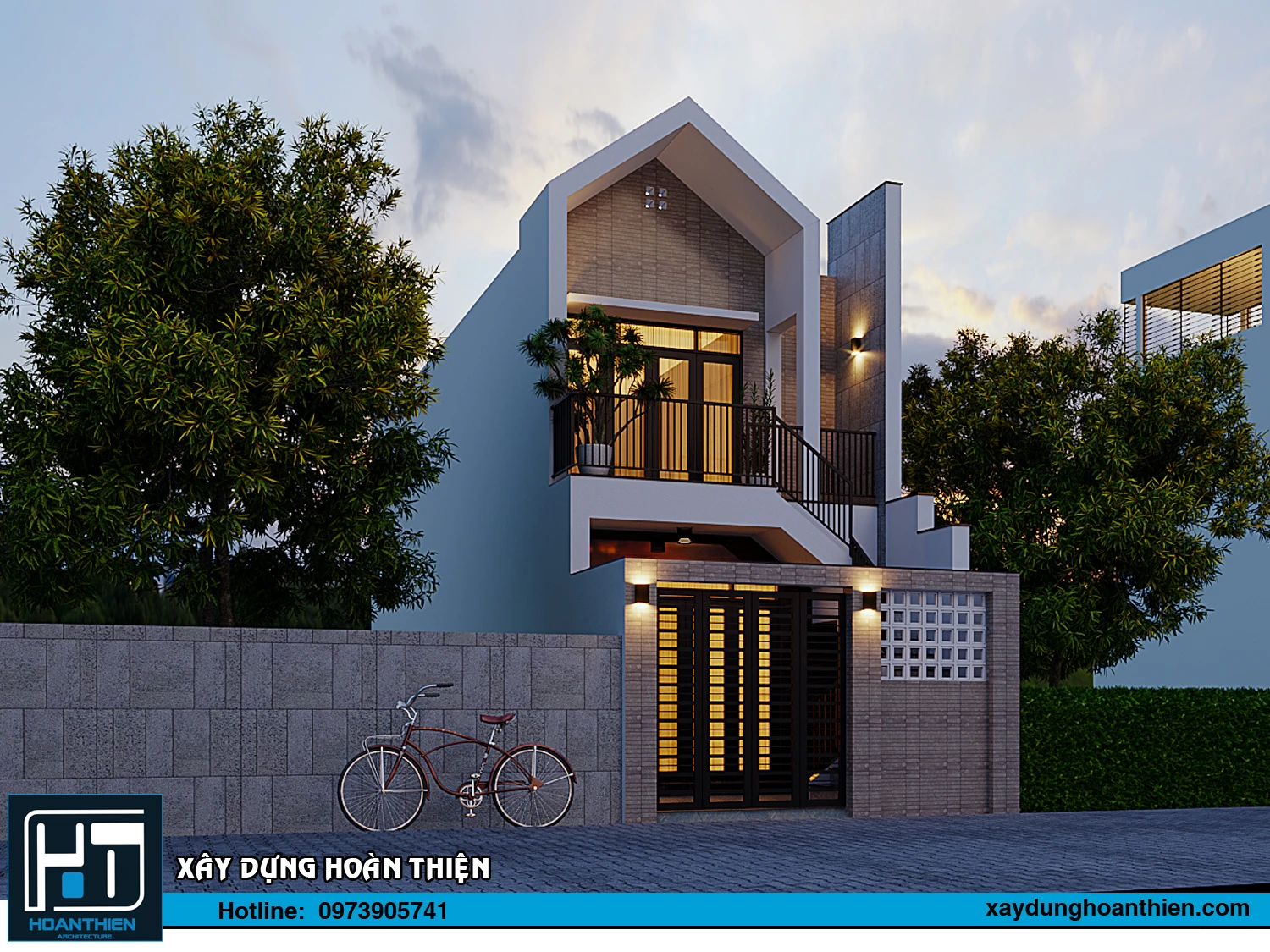 Mẫu nhà ống hiện đại 2 tầng 70m2 tại Hải Phòng