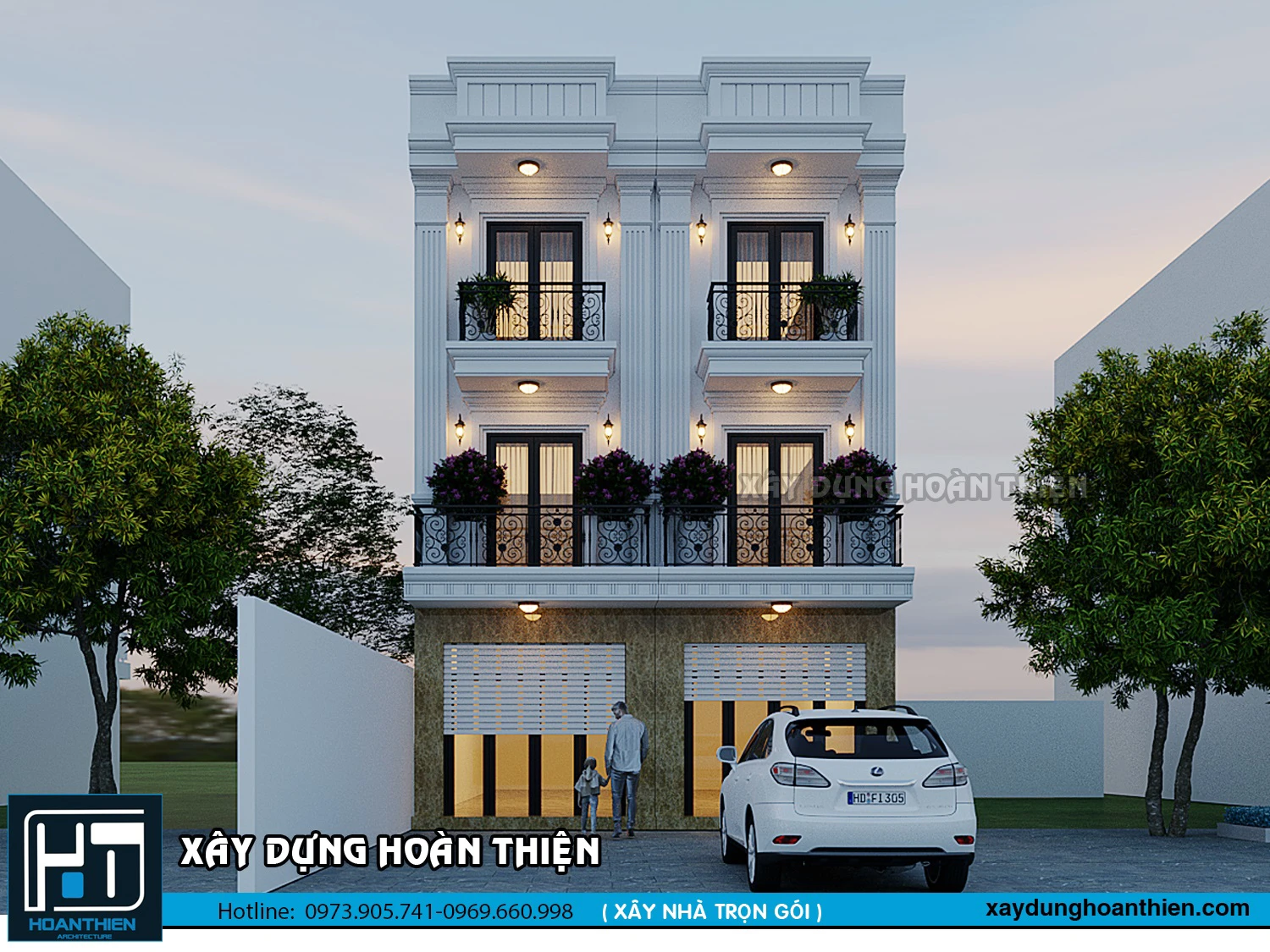 thiết kế nhà ống tân cổ điển 3 tầng tại Kiến An, Hải Phòng thiết kế nhà ống tân cổ điển 3 tầng tại Kiến An, Hải Phòng