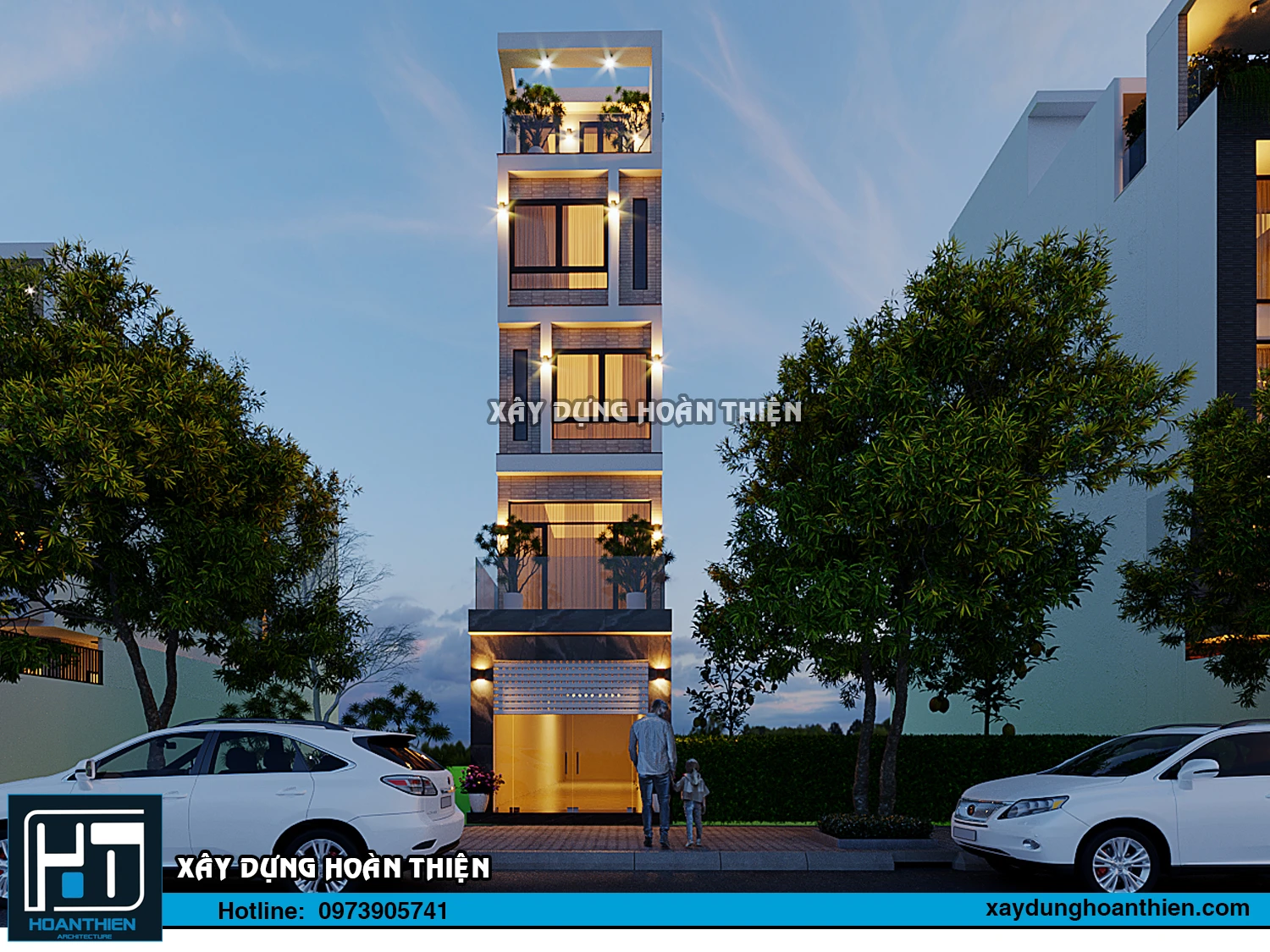 Mẫu nhà ống hiện đại 5 tầng, diện tích 4x20m tại Hải Phòng Mẫu nhà ống hiện đại 5 tầng, diện tích 4x20m tại Hải Phòng