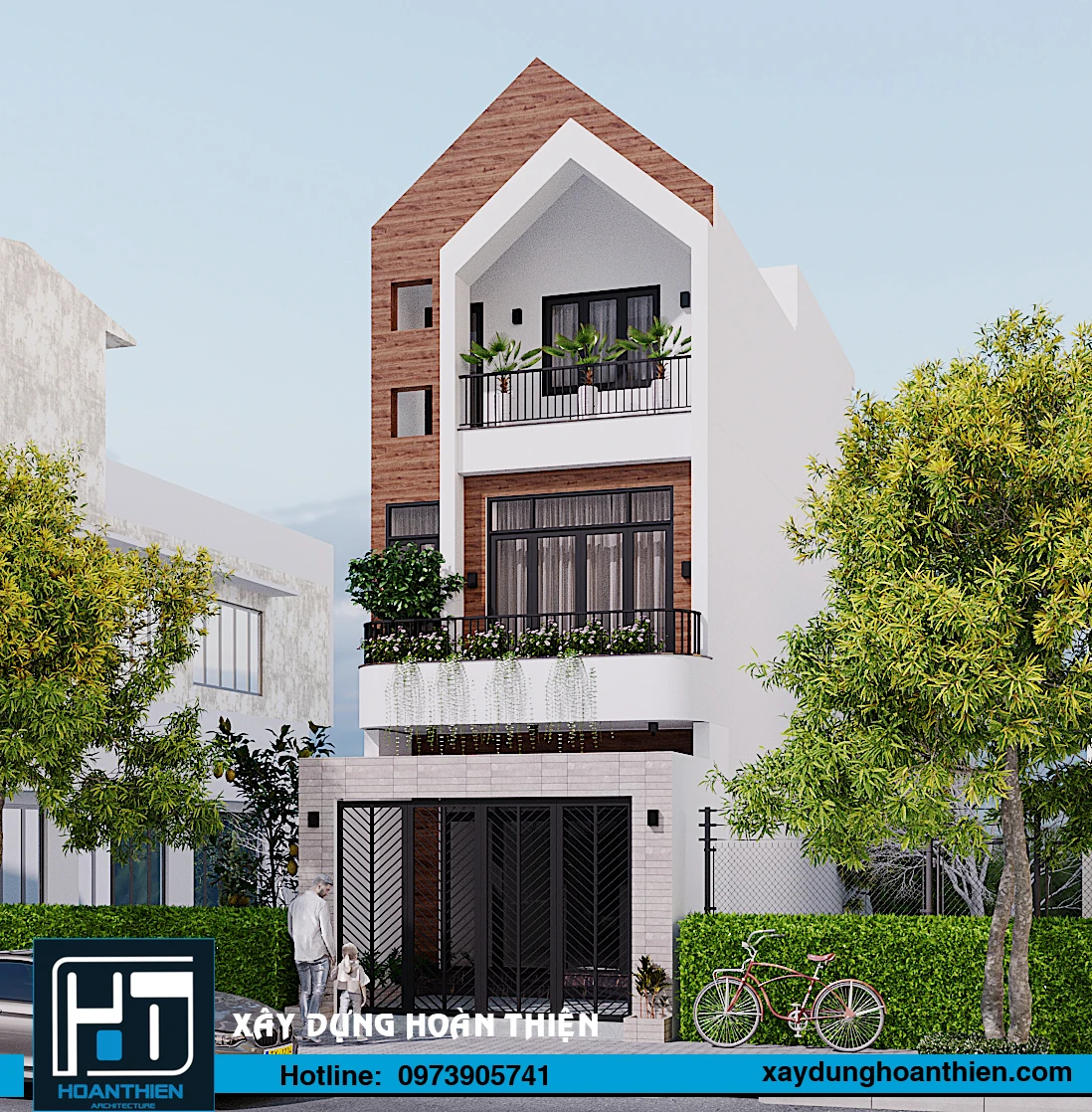 nhà phố hiện đại 3 tầng