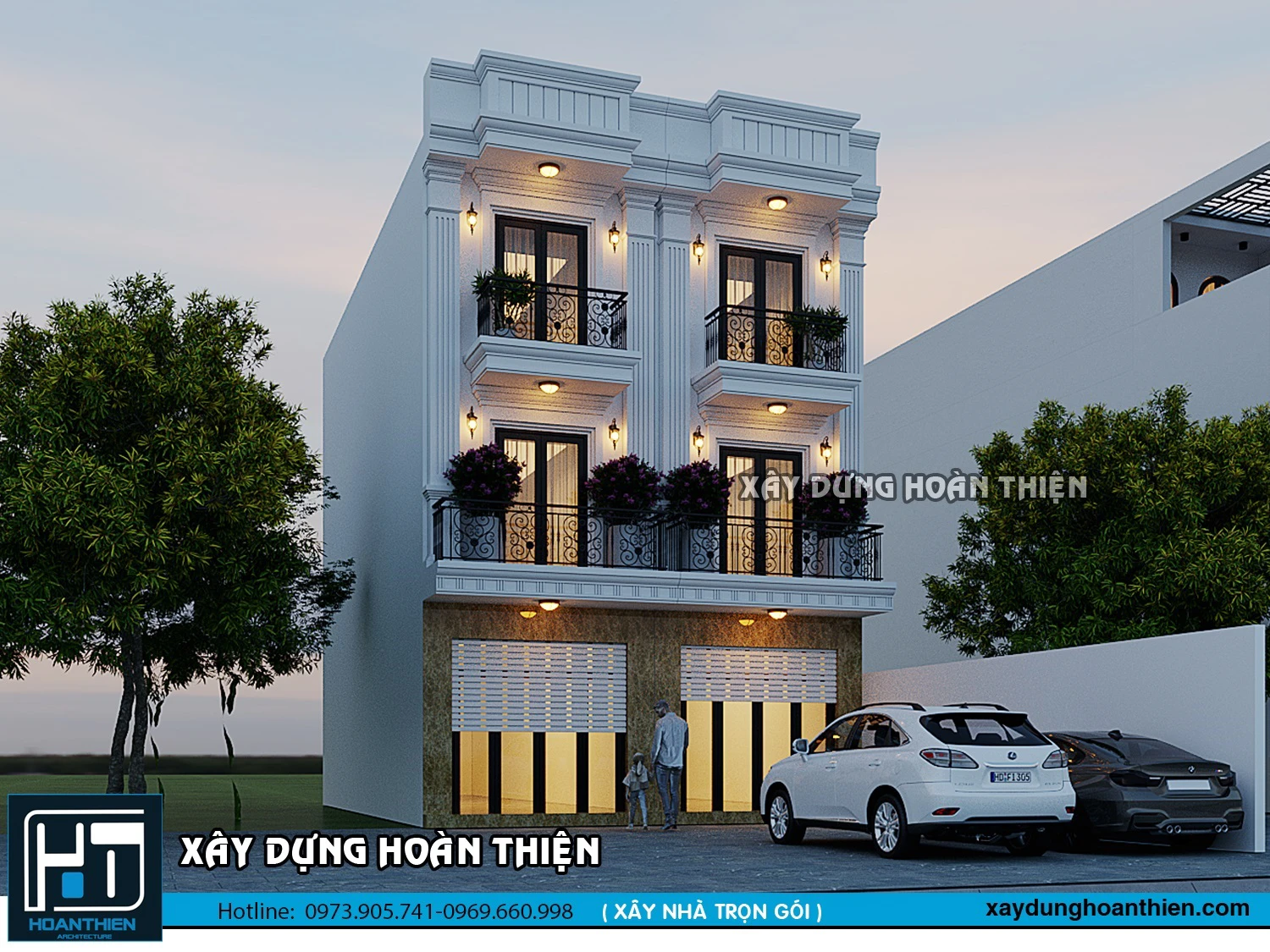 xây nhà trọn gói 3 tầng tân cổ điển tại hải phòng xây nhà trọn gói 3 tầng tân cổ điển tại hải phòng