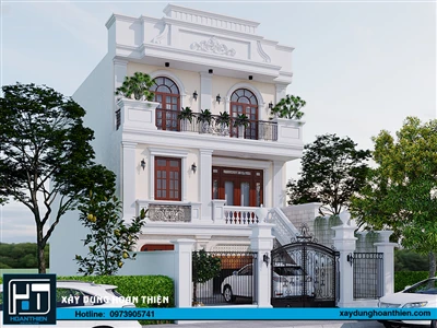 Thiết kế nội thất biệt thự tân cổ điển đẳng cấp tại Thái Nguyên