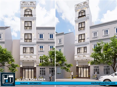Thiết kế nhà ống tân cổ điển 5 tầng, diện tích 4x10m