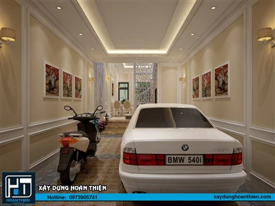 Thiết kế nội thất nhà ống 3 tầng tân cổ điển
