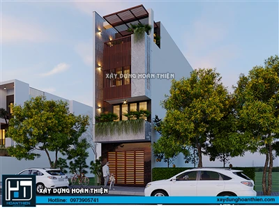 Mẫu nhà ống hiện đại 4,5 tầng diện tích 4,5x20m