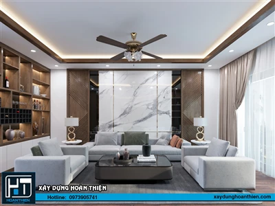 Thiết kế nội thất nhà ống diện tích 5x20m tại Hải Phòng