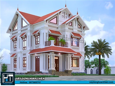Mẫu biệt thự hiện đại 3 tầng diện tích 9x12m tại An Lão, Hải Phòng