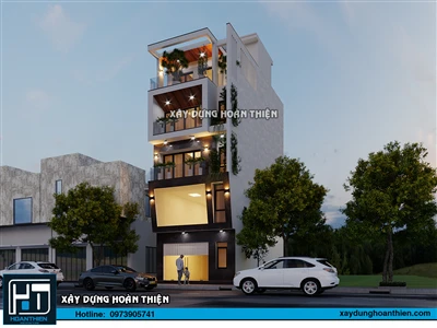 Mẫu thiết kế nhà ống 5 tầng diện tích 6x15m tại Hải Phòng