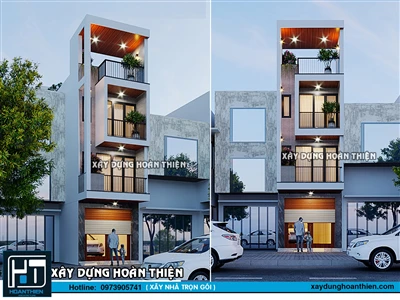 Mẫu nhà ống 4 tầng hiện đại diện tích 4x15m