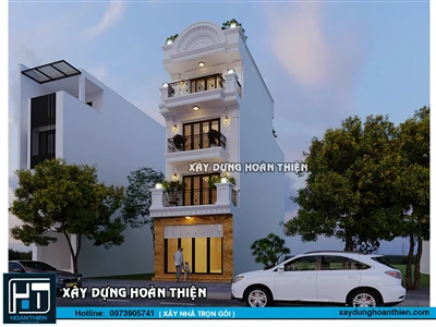 mẫu nhà ống tân cổ điển 4 tầng tại Ngọc Xuyên Đồ Sơn Hải Phòng