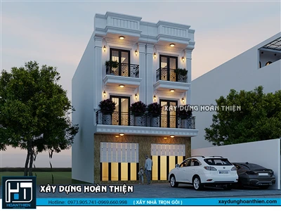 Thiết kế nhà ống tân cổ điển 3 tầng tại Kiến An, Hải Phòng