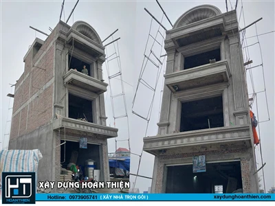 xây nhà trọn gói 4 tầng  tân cổ điển tại hải phòng