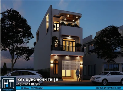 Thiết kế nhà ông 3 tầng hiện đại sang trọng đẳng cấp tại Hải Phòng
