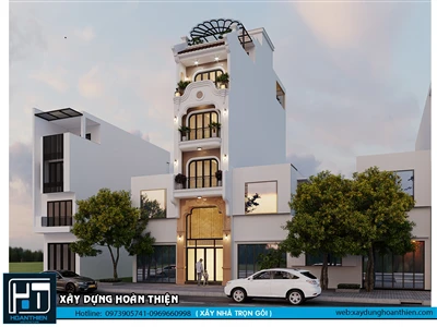 Thiết kế nhà ống phong cách indochine tại Hải Phòng