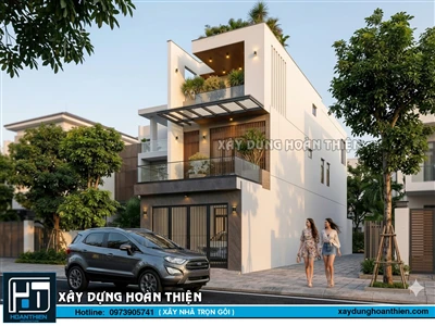 Thiết kế nhà ống 3 tầng hiện đại, tối ưu không gian sống đẳng cấp