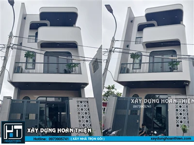 Xây nhà trọn gói Hải Phòng – Mẫu nhà ống 3 tầng hiện đại đẹp, Tối ưu công năng và chi phí