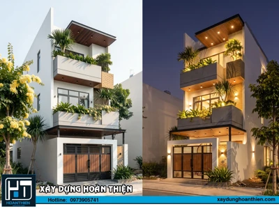 Thiết kế nhà ống 3 tầng hiện đại tại Hải phòng